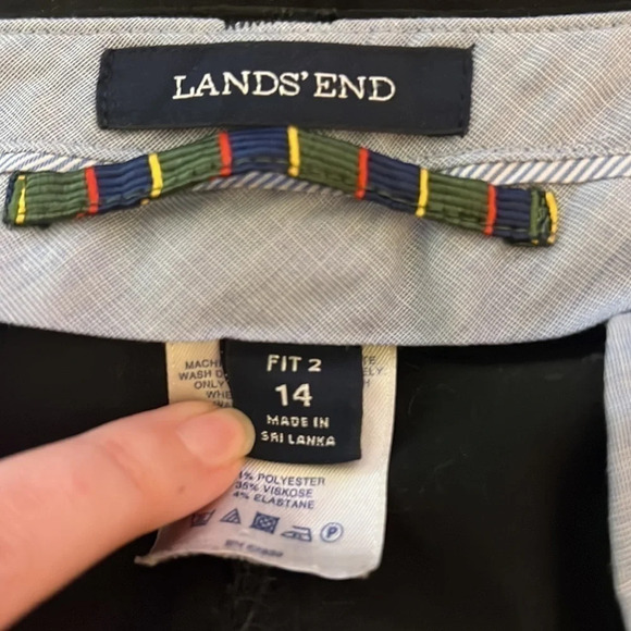 Lands End Black Pants Womens Size 14 Polyester Blend Pockets Career Professional - Picture 6 of 6